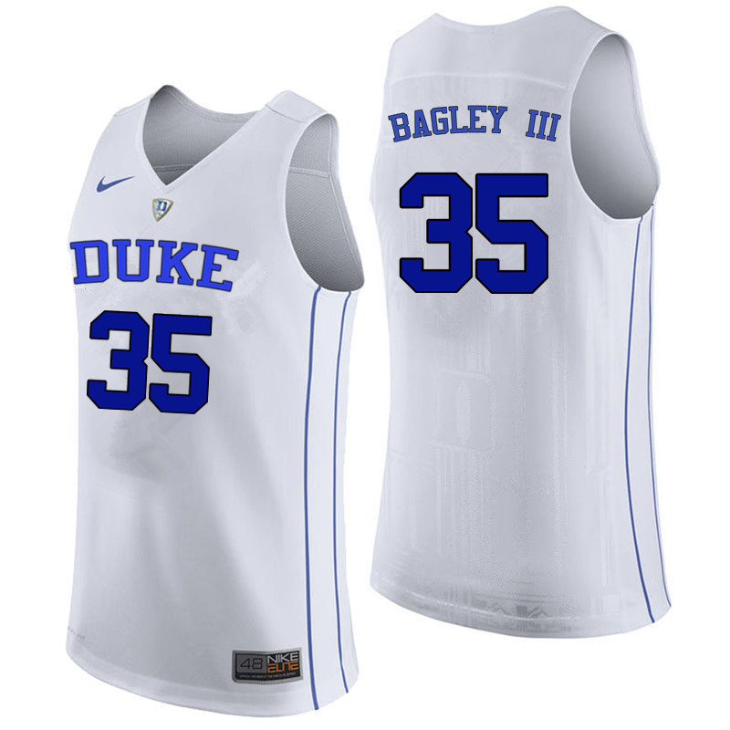 Men Duke Blue Devils #35 Marvin Bagley III College Basketball Jerseys Sale-White - Click Image to Close